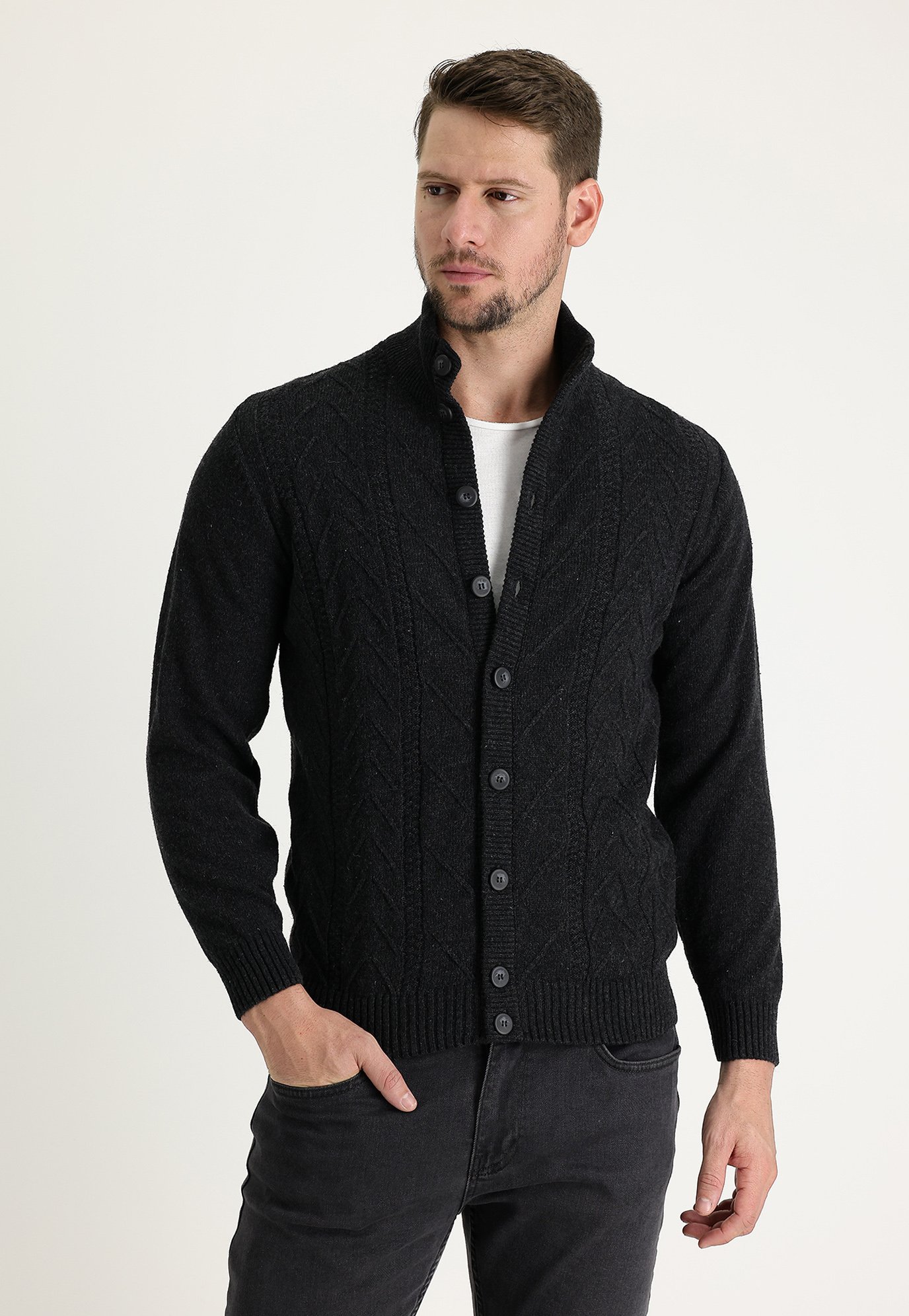 Strickjacke stehkragen Clearance